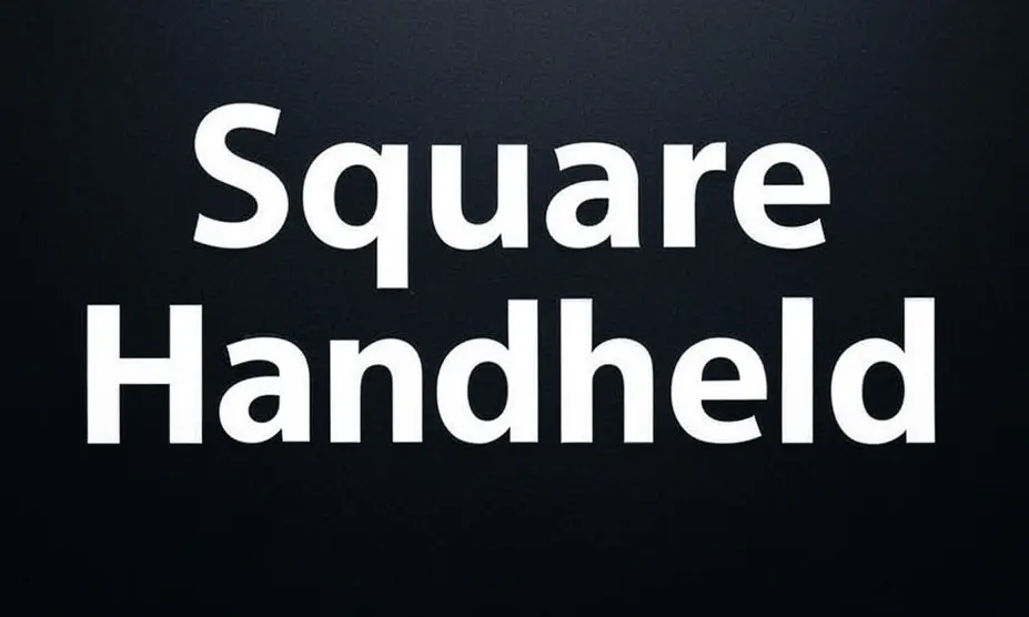 Schriftzug Square Handheld