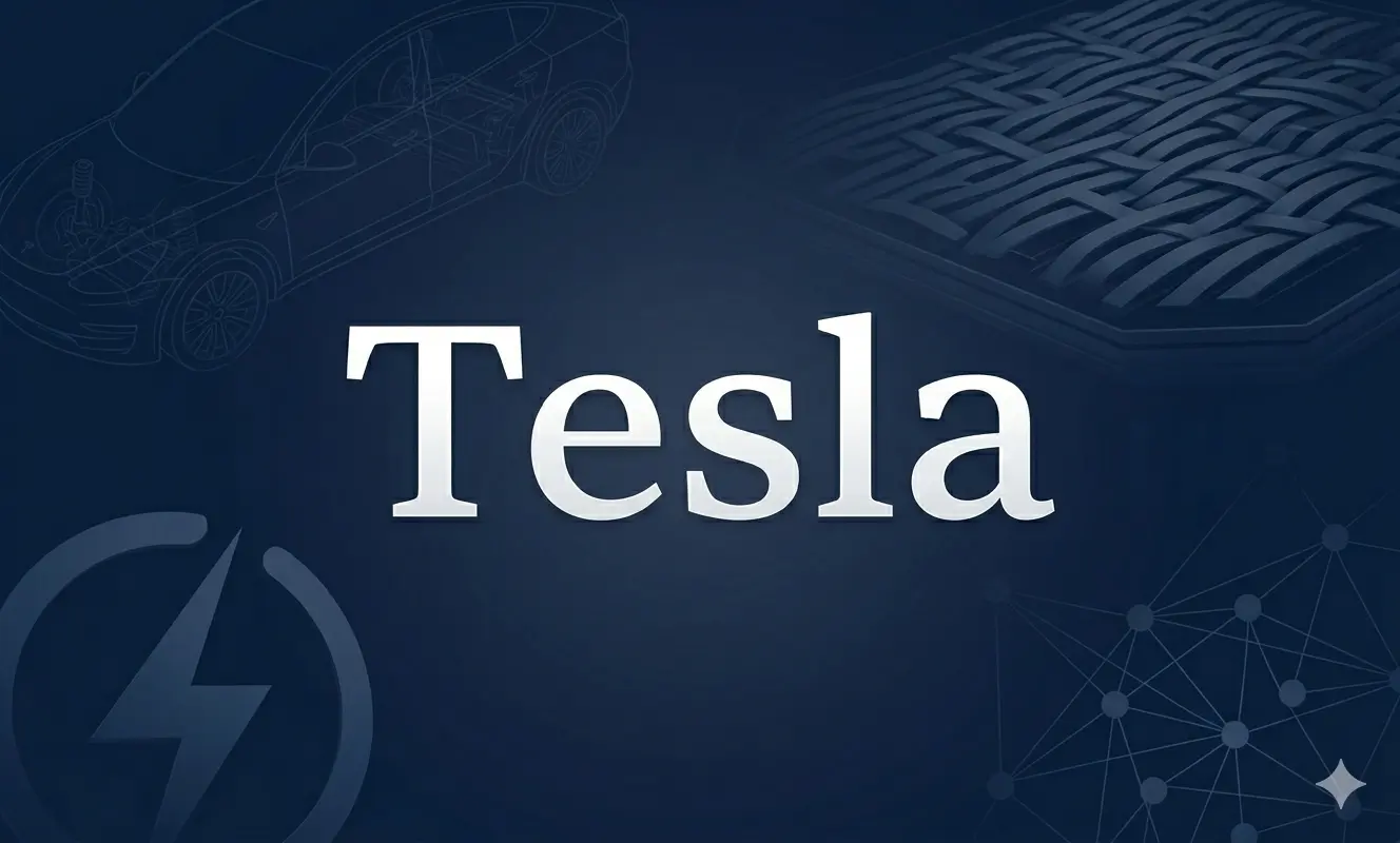Schriftzug: Tesla